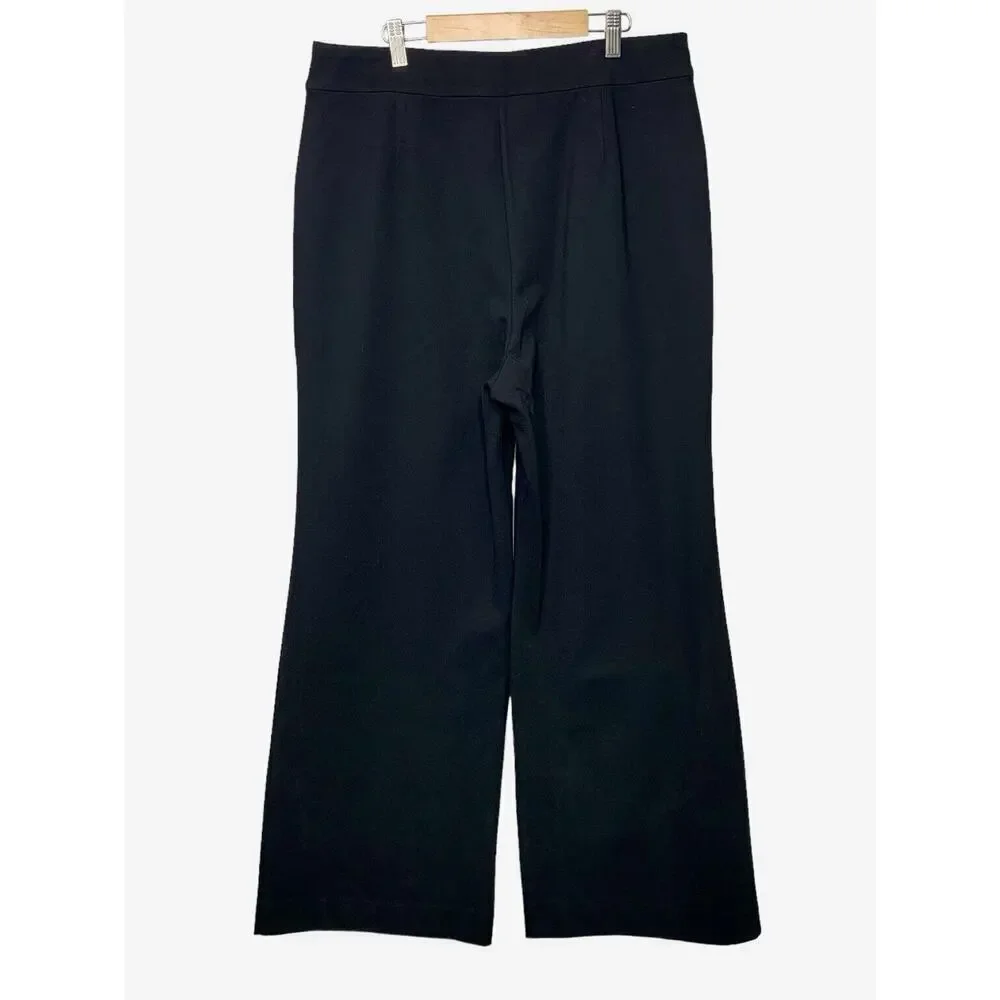 Chico Black Label Flare Pull-On Pants Womens Size Large SHORT Black NWT $139 - Picture 9 of 11